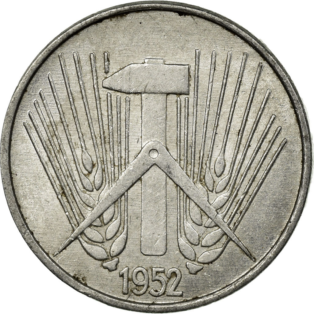 Münze, GERMAN-DEMOCRATIC REPUBLIC, 5 Pfennig, 1952, Berlin, SS, Aluminium, KM:6