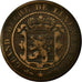 Moneta, Luksemburg, William III, 10 Centimes, 1854, Utrecht, VF(30-35), Bronze