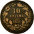 Munten, Luxemburg, William III, 10 Centimes, 1854, Utrecht, FR+, Bronze, KM:23.1