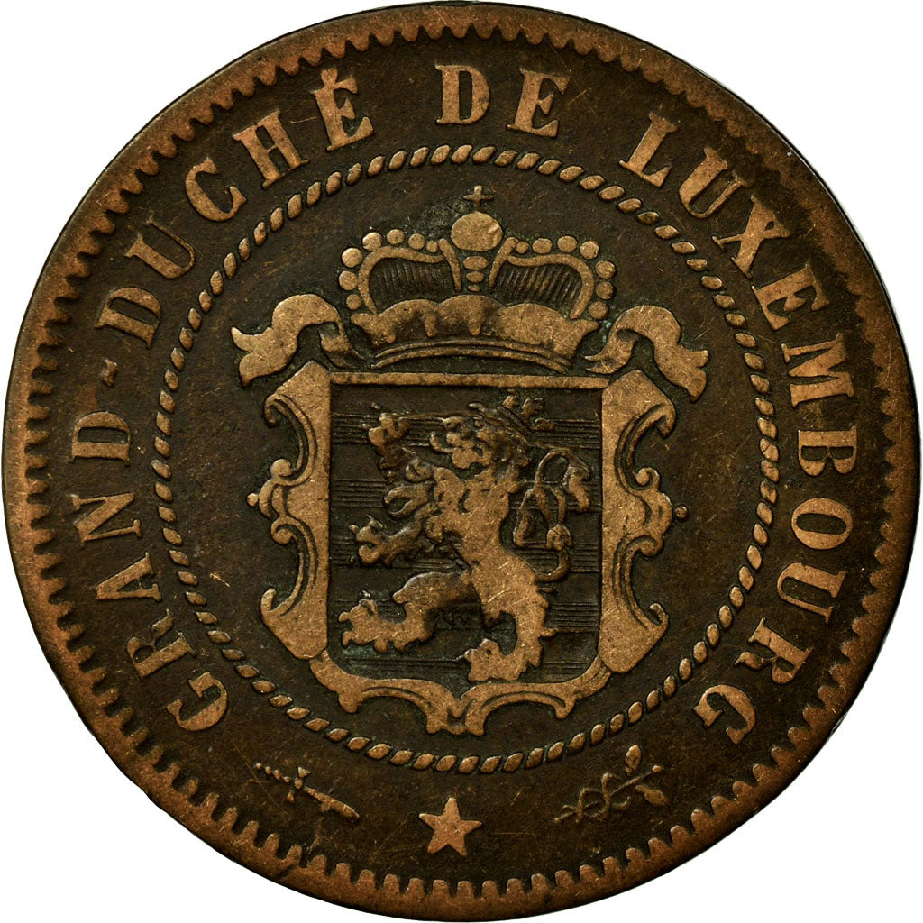Coin, Luxembourg, William III, 5 Centimes, 1870, Utrecht, VF(30-35), Bronze