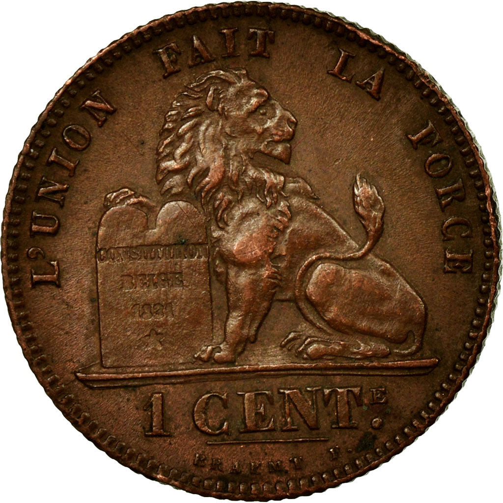 Coin, Belgium, Leopold II, Centime, 1875, EF(40-45), Copper, KM:33.1