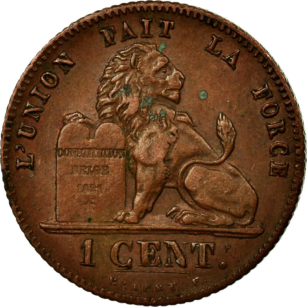 Coin, Belgium, Leopold I, Centime, 1862, EF(40-45), Copper, KM:1.2
