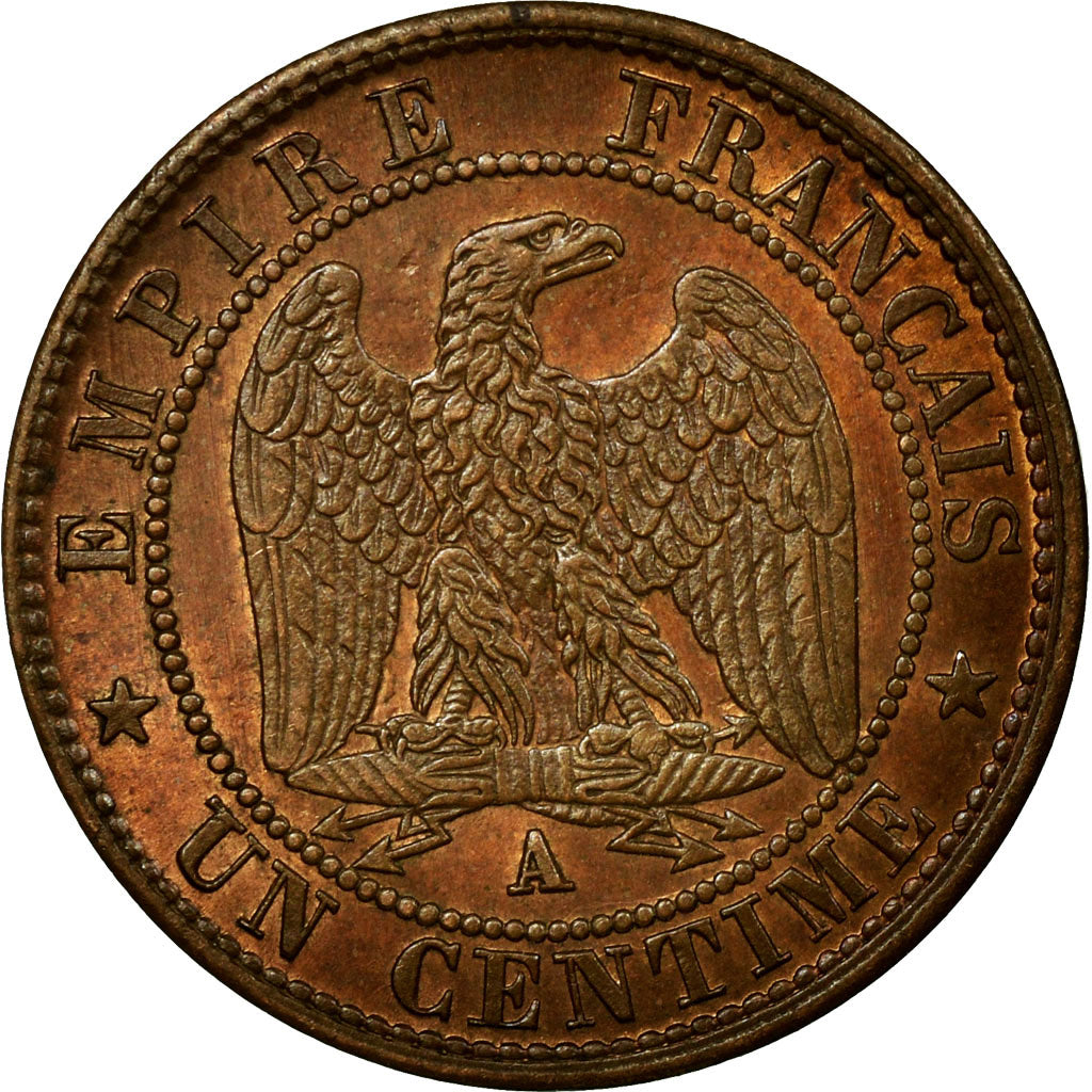 Coin, France, Napoleon III, Napoléon III, Centime, 1862, Paris, MS(60-62)