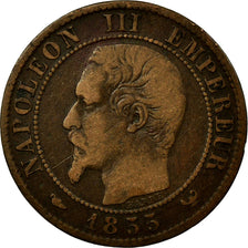 Coin, France, Napoleon III, Napoléon III, Centime, 1855, Lille, VF(30-35)