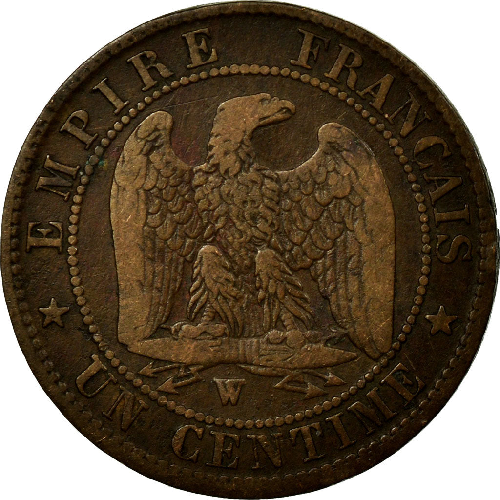 Coin, France, Napoleon III, Napoléon III, Centime, 1855, Lille, VF(30-35)