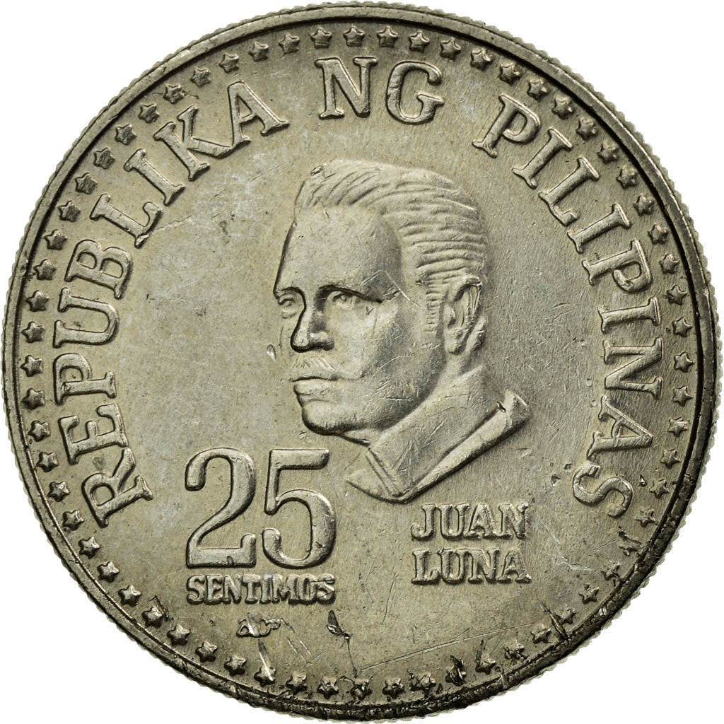 Coin, Philippines, 25 Sentimos, 1980, EF(40-45), Copper-nickel, KM:227