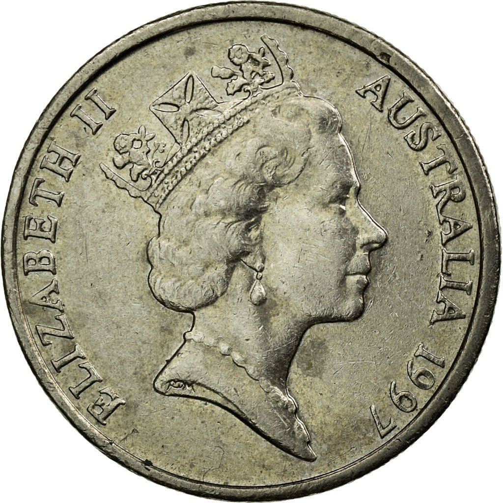 Moneta, Australia, Elizabeth II, 5 Cents, 1997, BB, Rame-nichel, KM:80