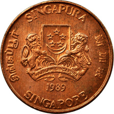 Coin, Singapore, Cent, 1989, British Royal Mint, MS(63), Bronze, KM:49