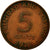 Moneda, TRINIDAD & TOBAGO, 5 Cents, 1971, Franklin Mint, BC+, Bronce, KM:2