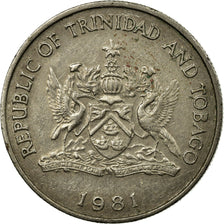 Coin, TRINIDAD & TOBAGO, 25 Cents, 1981, Franklin Mint, EF(40-45)