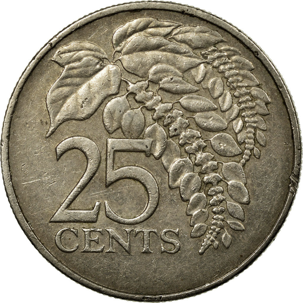 Coin, TRINIDAD & TOBAGO, 25 Cents, 1980, Franklin Mint, EF(40-45)