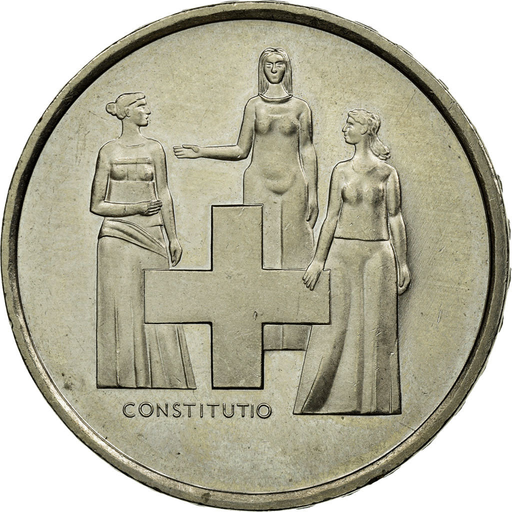Coin, Switzerland, 5 Francs, 1974, Bern, EF(40-45), Copper-nickel, KM:52