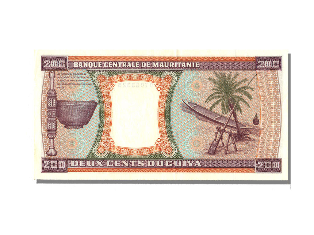 Banknote, Mauritania, 200 Ouguiya, 1974, 1974-11-28, UNC(63)