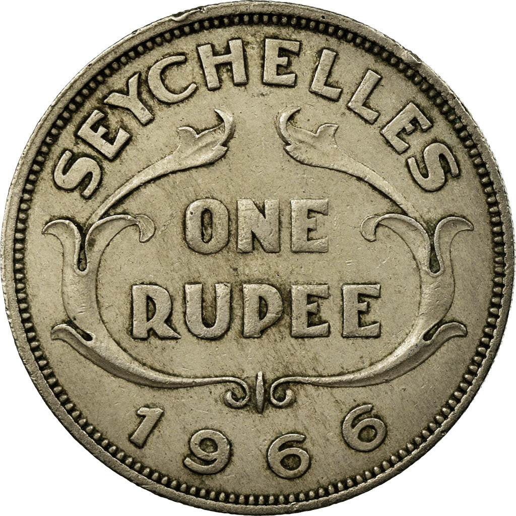 Coin, Seychelles, Rupee, 1966, British Royal Mint, VF(30-35), Copper-nickel