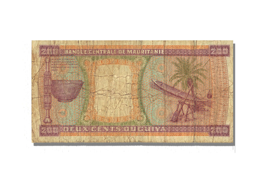 Mauritania, 200 Ouguiya, 1992, KM #5d, 1992-11-28, VF(30-35), D008