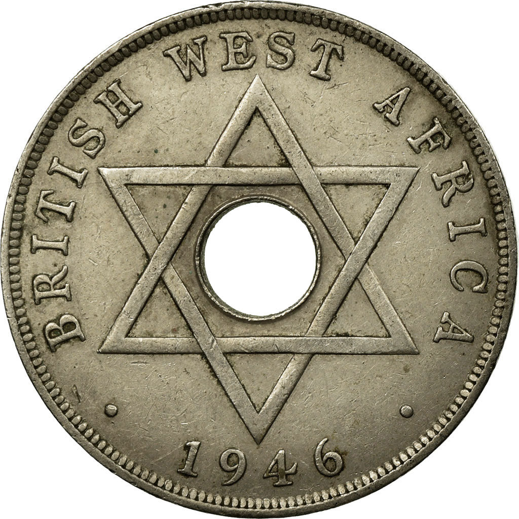 Coin, BRITISH WEST AFRICA, George VI, Penny, 1946, EF(40-45), Copper-nickel