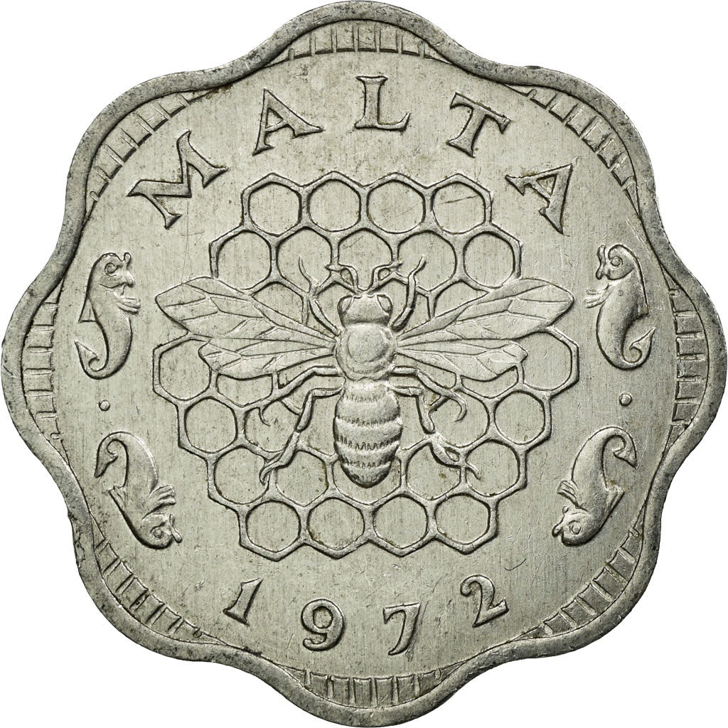 Coin, Malta, 3 Mils, 1972, British Royal Mint, EF(40-45), Aluminum, KM:6
