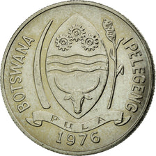Coin, Botswana, 10 Thebe, 1976, British Royal Mint, AU(55-58), Copper-nickel