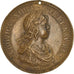 França, Medal, Louis XIV et Anne d'Autriche, História, 1643, Warin, EF(40-45)