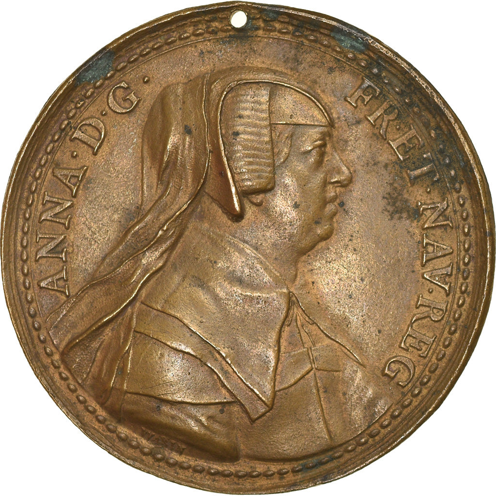 França, Medal, Louis XIV et Anne d'Autriche, História, 1643, Warin, EF(40-45)