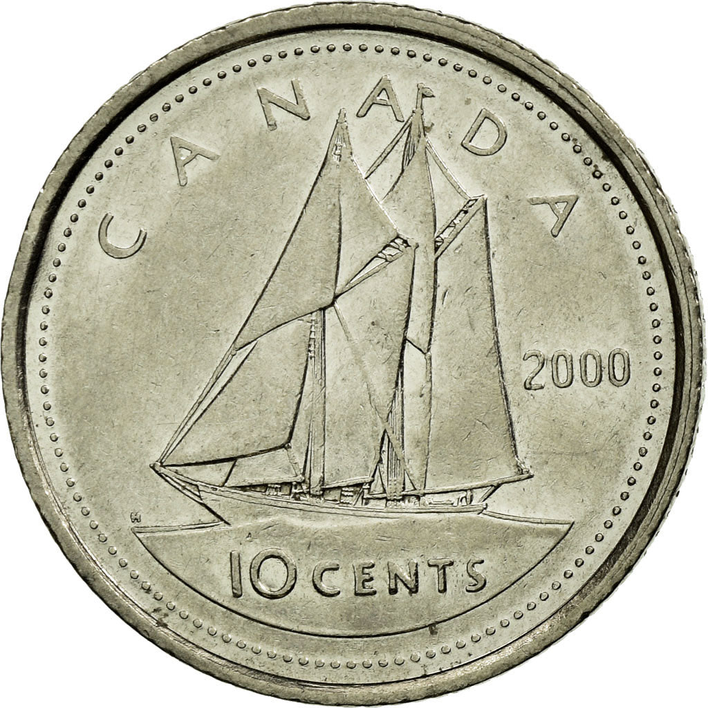 Monnaie, Canada, Elizabeth II, 10 Cents, 2000, Royal Canadian Mint, Ottawa, TTB