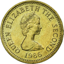 Coin, Jersey, Elizabeth II, Pound, 1986, EF(40-45), Nickel-brass, KM:69