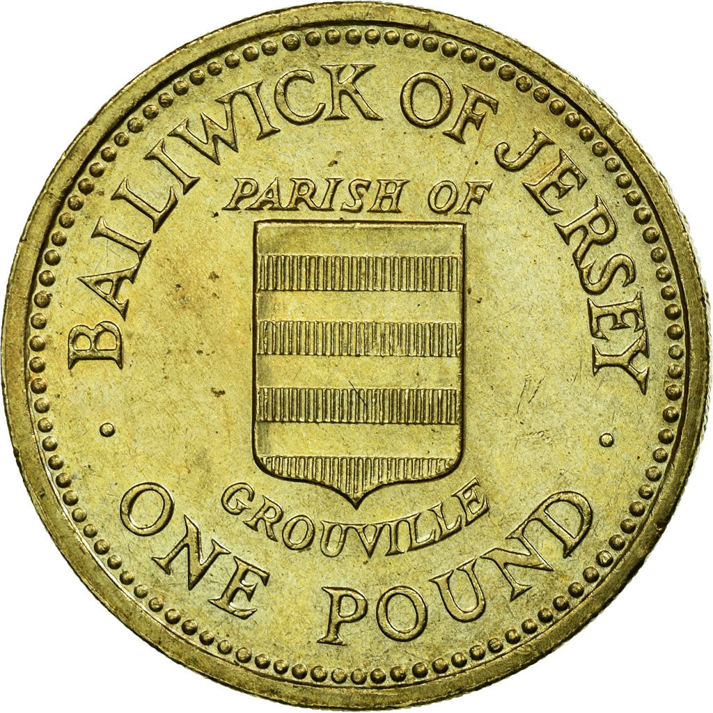 Coin, Jersey, Elizabeth II, Pound, 1986, EF(40-45), Nickel-brass, KM:69