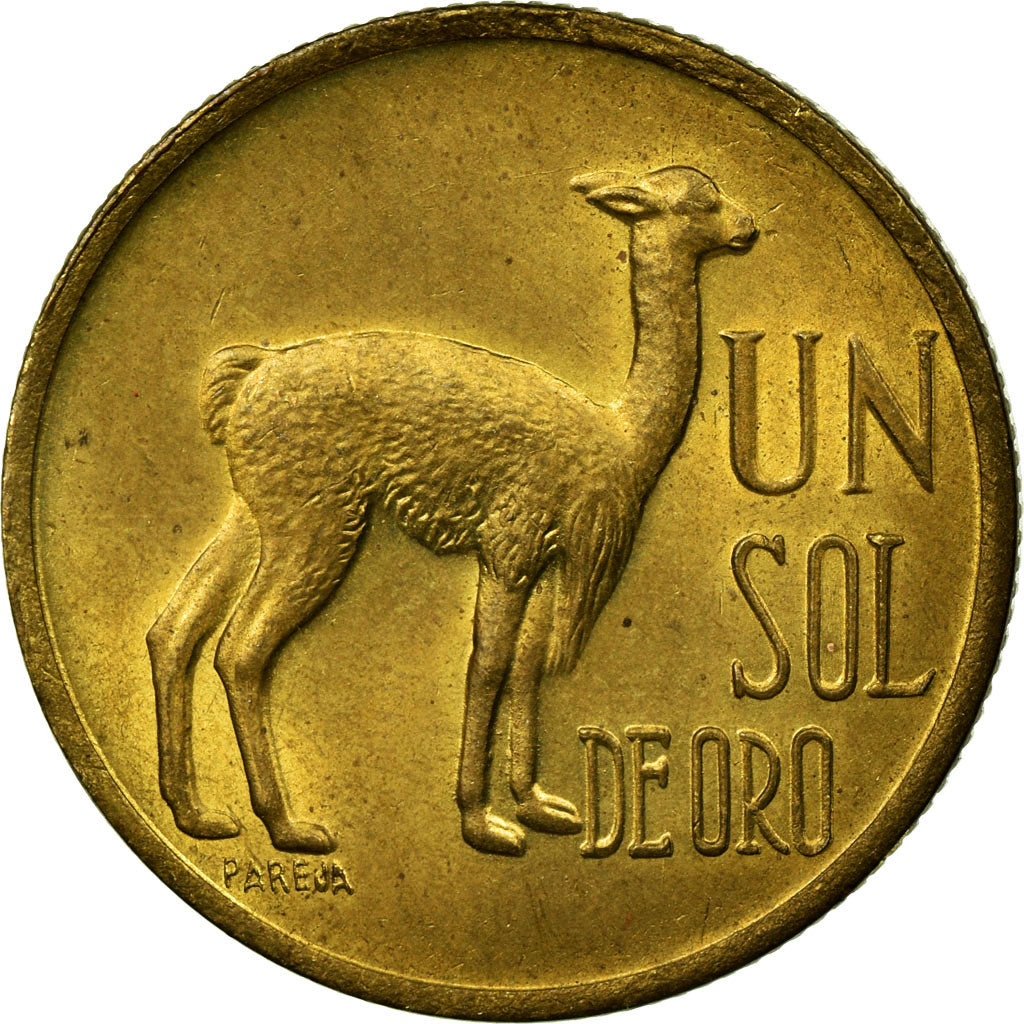 Coin, Peru, Sol, 1974, Lima, EF(40-45), Brass, KM:248