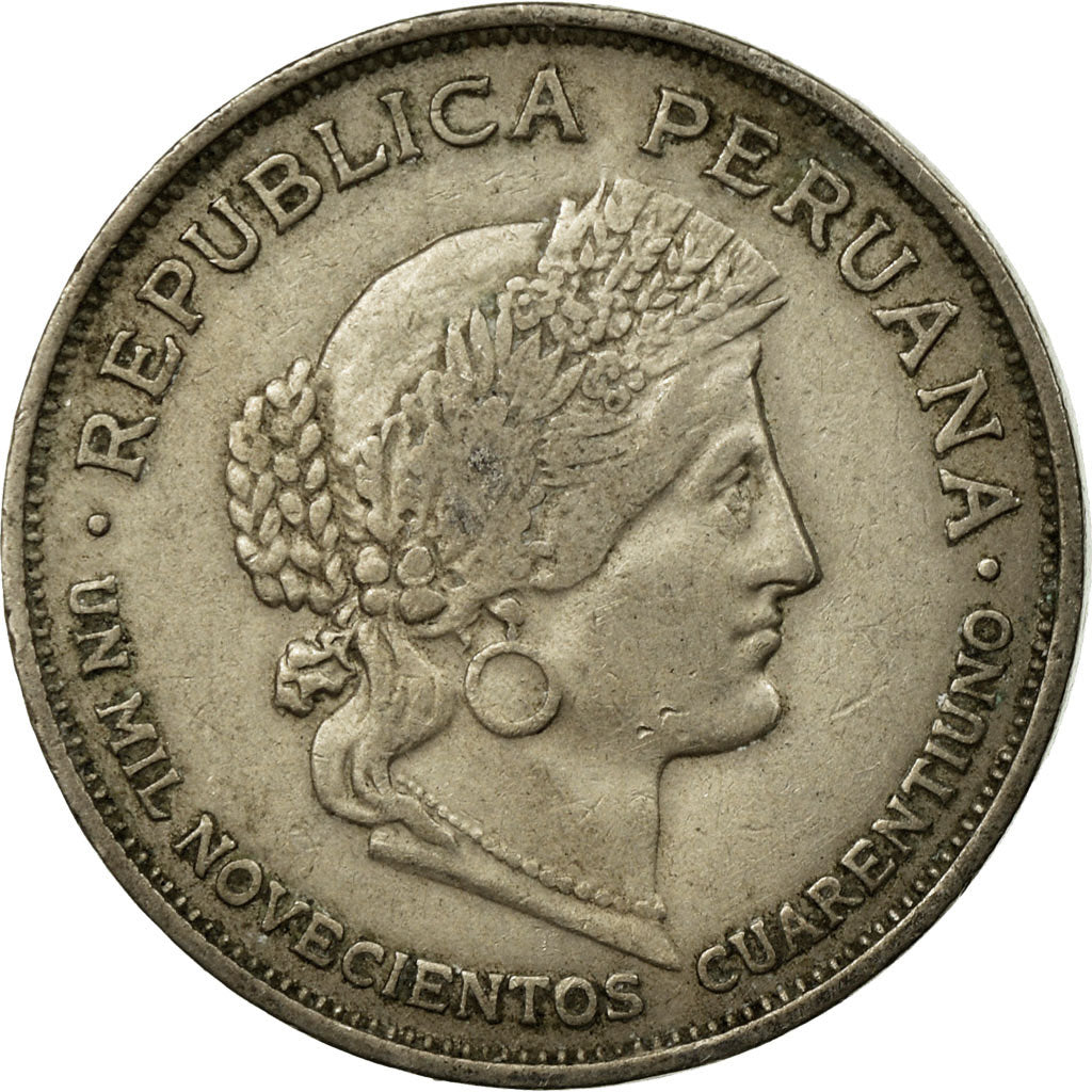 Coin, Peru, 20 Centavos, 1941, London, EF(40-45), Copper-nickel, KM:215.2