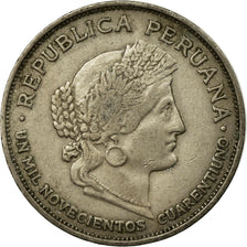 Coin, Peru, 20 Centavos, 1941, London, EF(40-45), Copper-nickel, KM:215.2