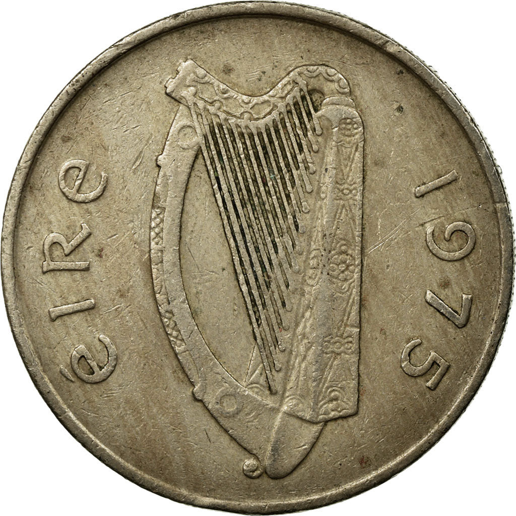 Coin, IRELAND REPUBLIC, 10 Pence, 1975, VF(30-35), Copper-nickel, KM:23