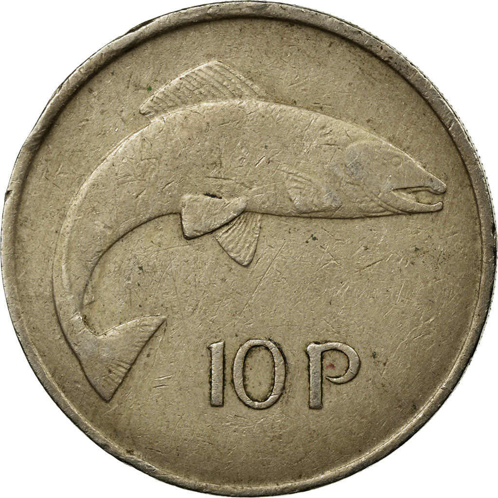 Coin, IRELAND REPUBLIC, 10 Pence, 1975, VF(30-35), Copper-nickel, KM:23