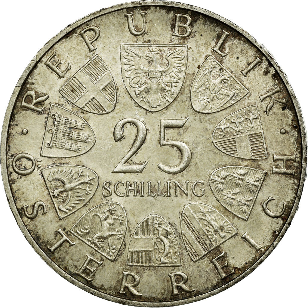 Coin, Austria, 25 Schilling, 1967, EF(40-45), Silver, KM:2901