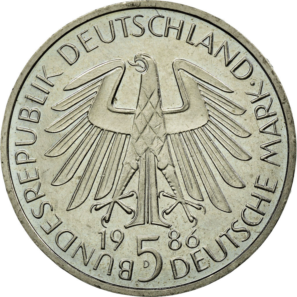 Coin, GERMANY - FEDERAL REPUBLIC, 5 Mark, 1986, Munich, Germany, AU(55-58)