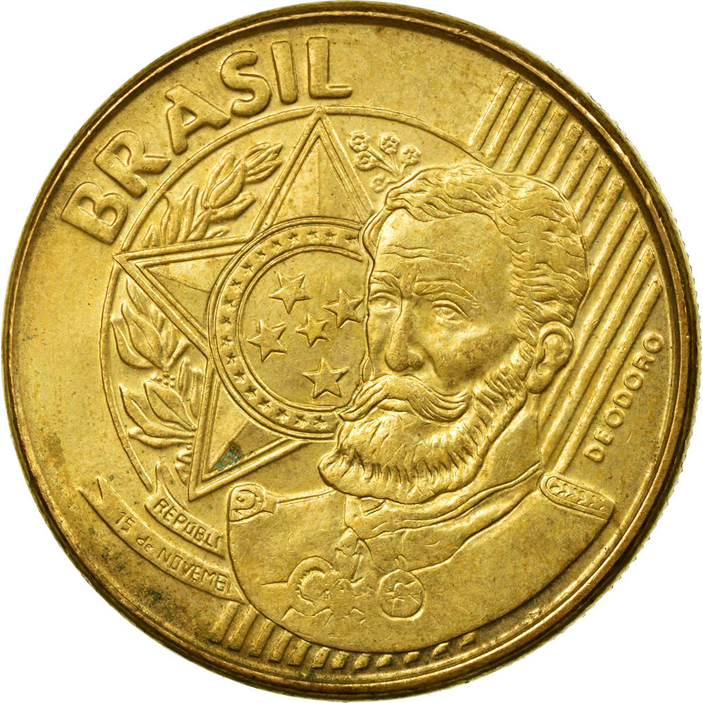 Moneta, Brasile, 25 Centavos, 2006, MB+, Acciaio placcato in bronzo, KM:650