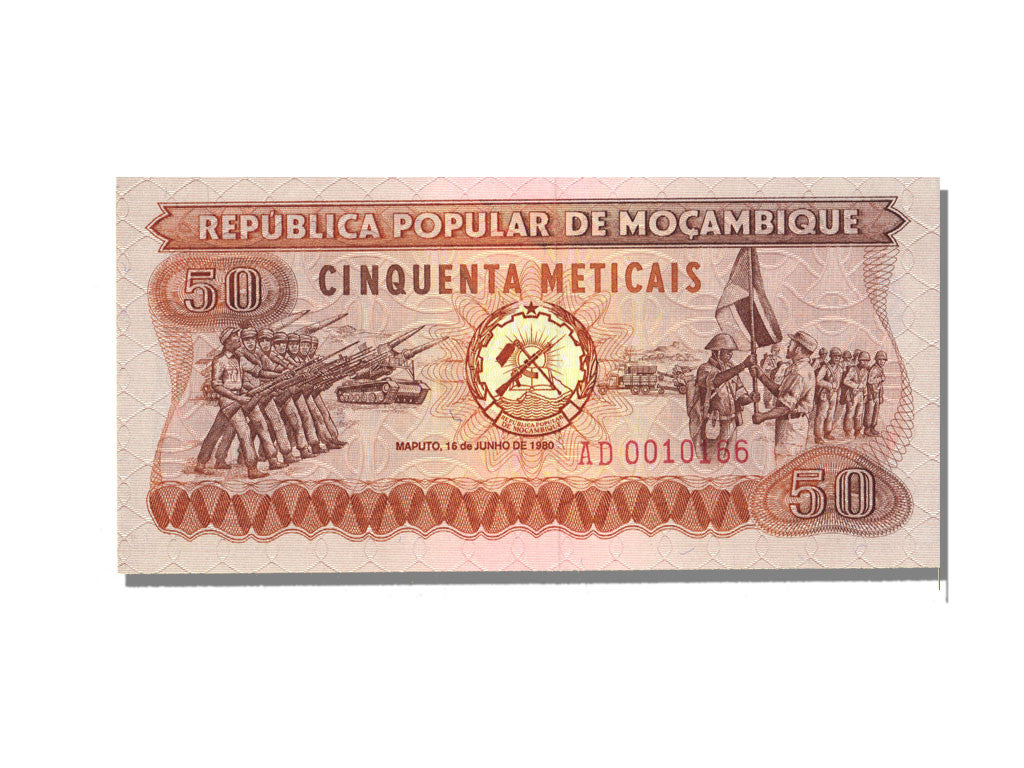 Banknote, Mozambique, 50 Meticais, 1980, 1980-06-16, UNC(65-70)