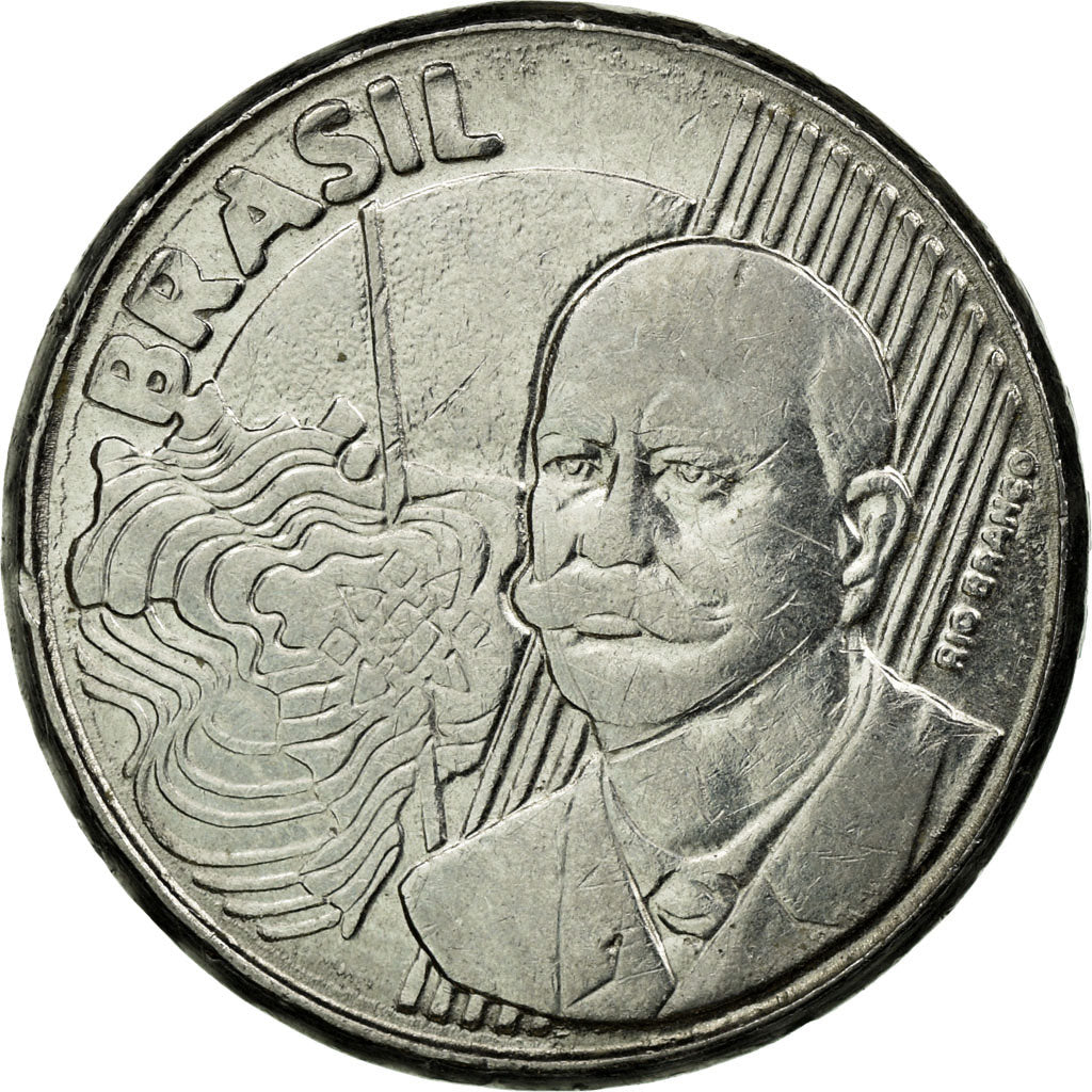 Moneta, Brasile, 50 Centavos, 2003, MB+, Acciaio inossidabile, KM:651a