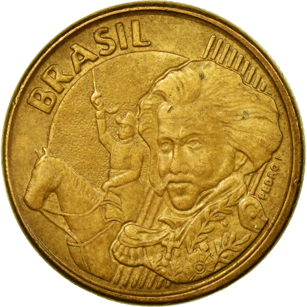 Moneta, Brasile, 10 Centavos, 2003, MB+, Acciaio placcato in bronzo, KM:649.2