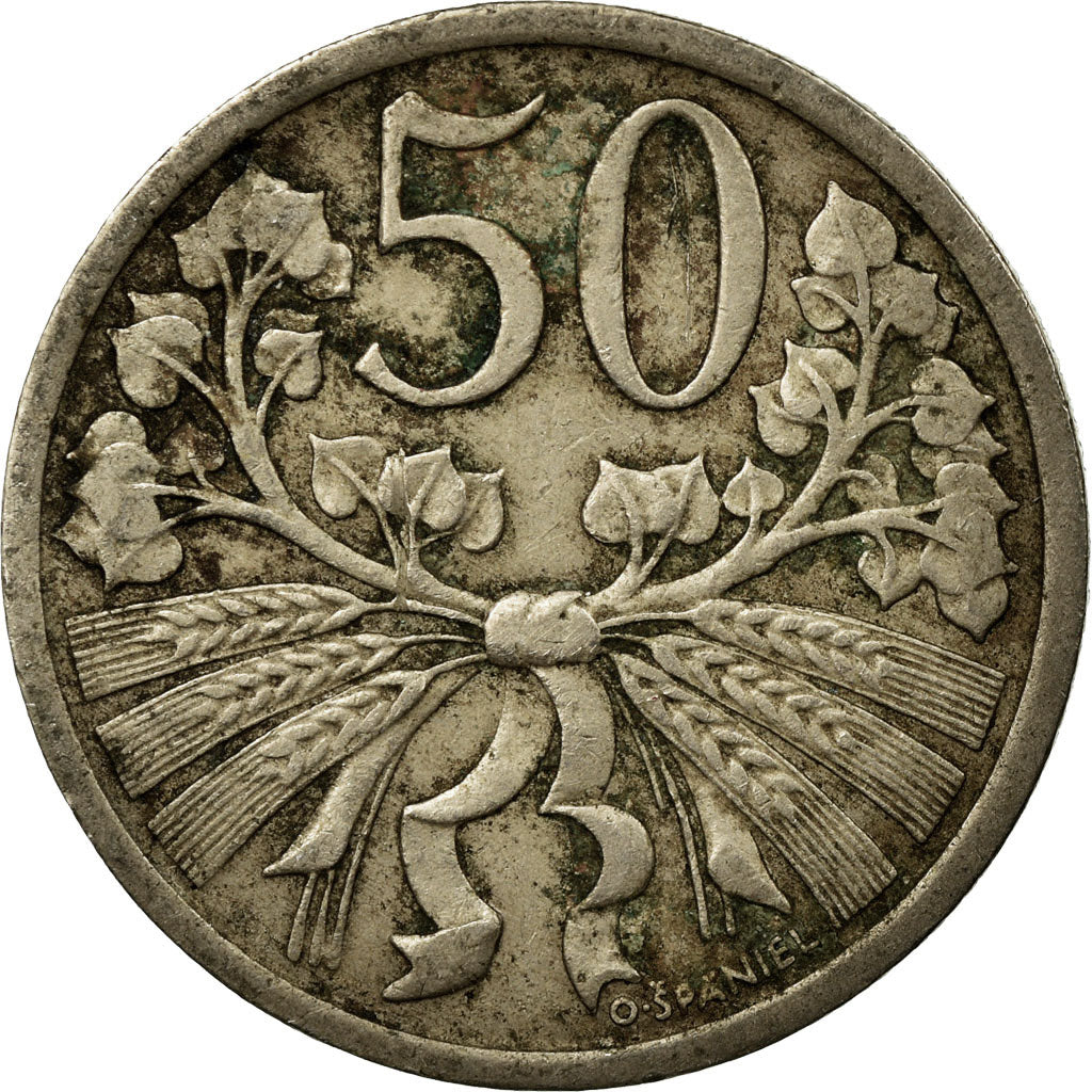 Coin, Czechoslovakia, 50 Haleru, 1931, VF(30-35), Copper-nickel, KM:2
