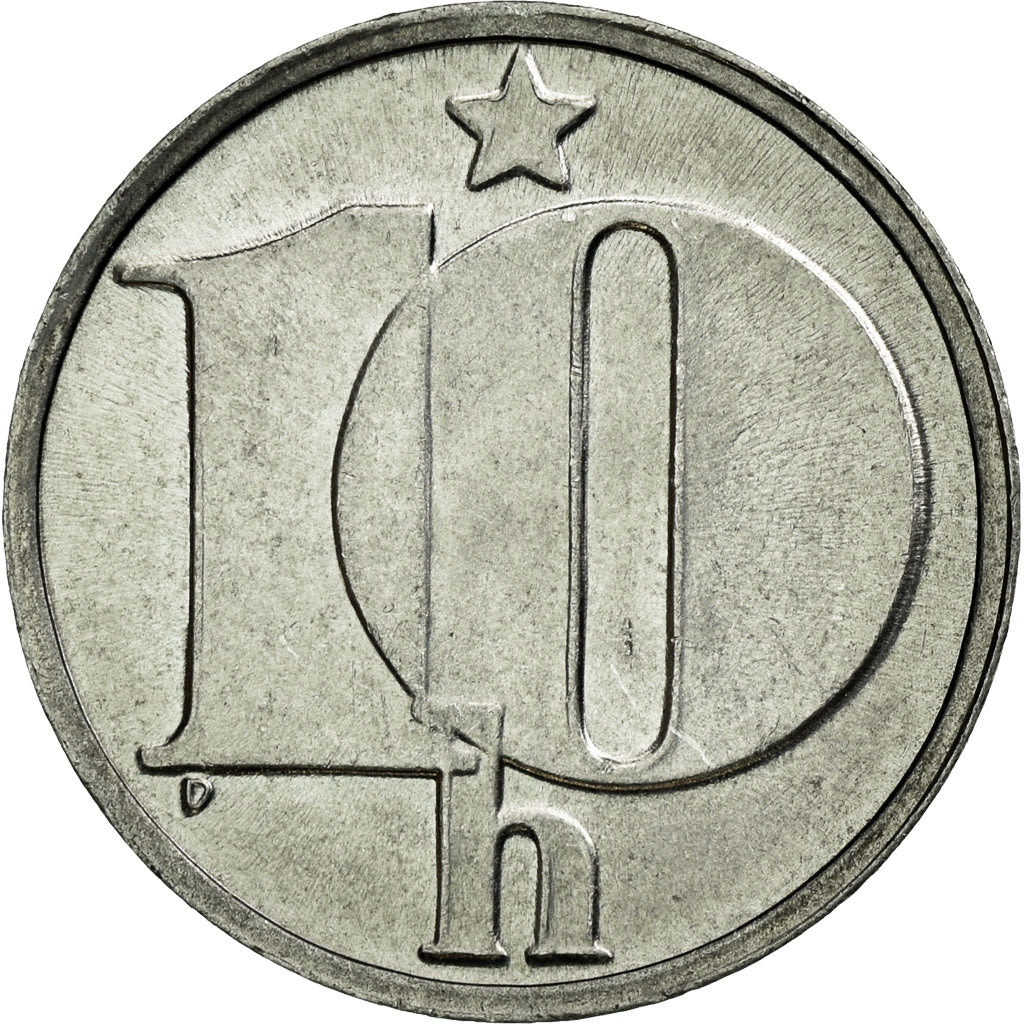 Moneta, Czechosłowacja, 10 Haleru, 1981, EF(40-45), Aluminium, KM:80