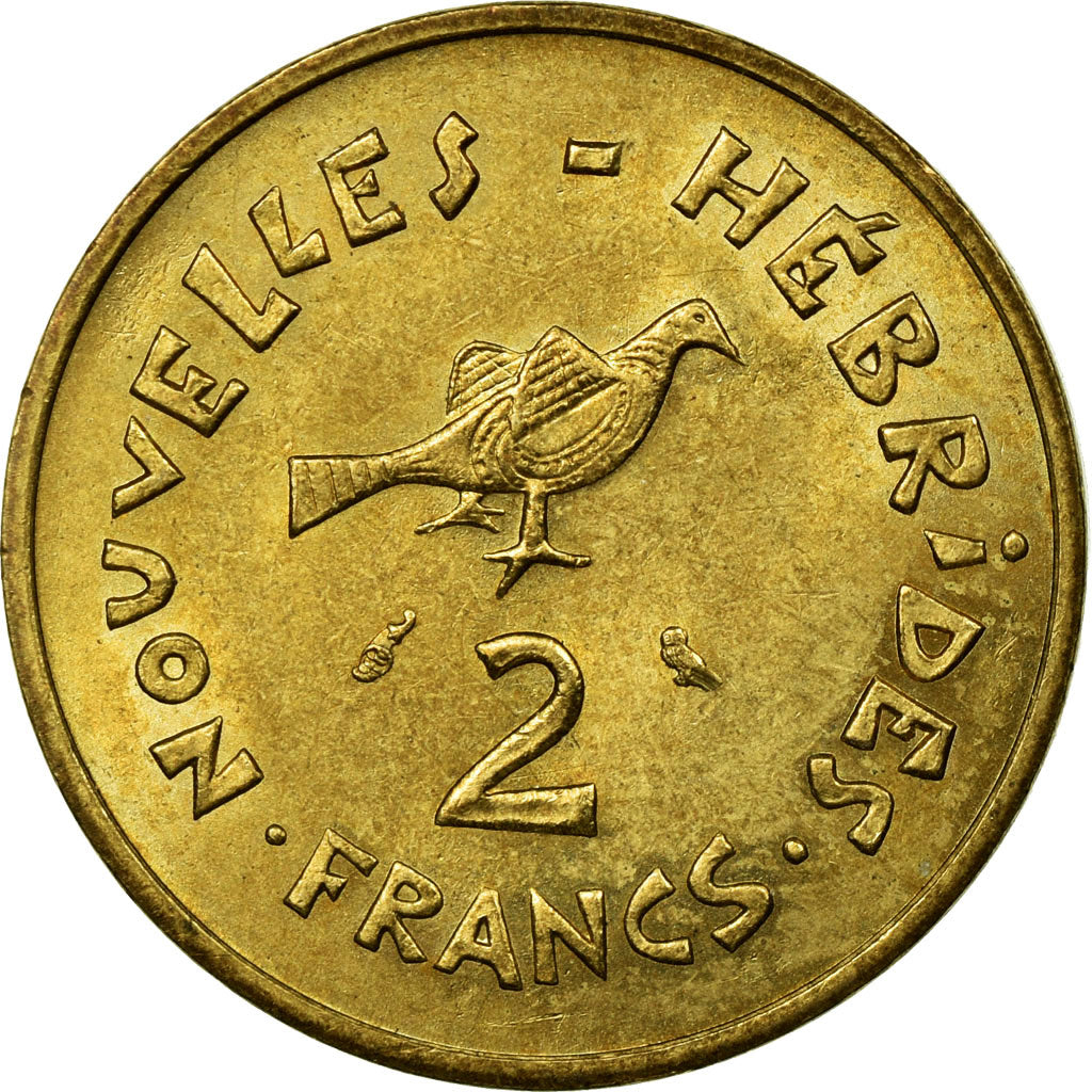 Coin, New Hebrides, 2 Francs, 1973, Paris, EF(40-45), Nickel-brass, KM:5.2