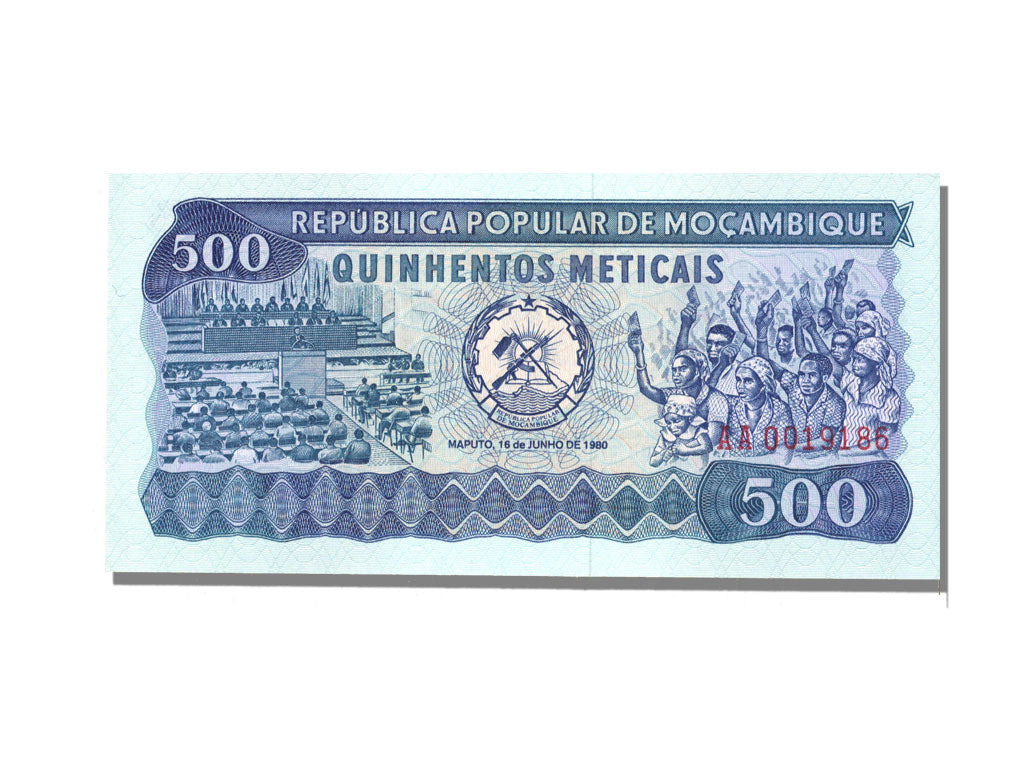 Mozambique, 500 Meticais 1980