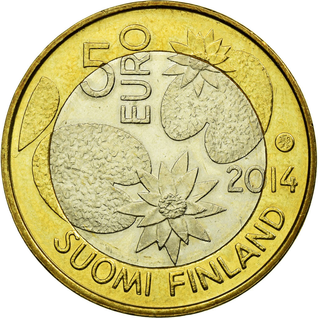Finlandia, 5 Euro, 2014, BB, Bi-metallico