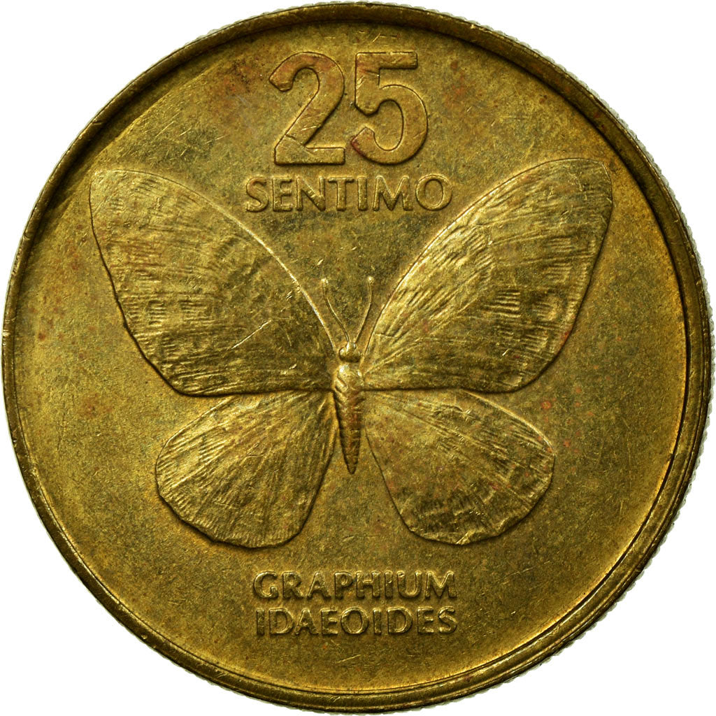 Coin, Philippines, 25 Sentimos, 1984, EF(40-45), Brass, KM:241.1