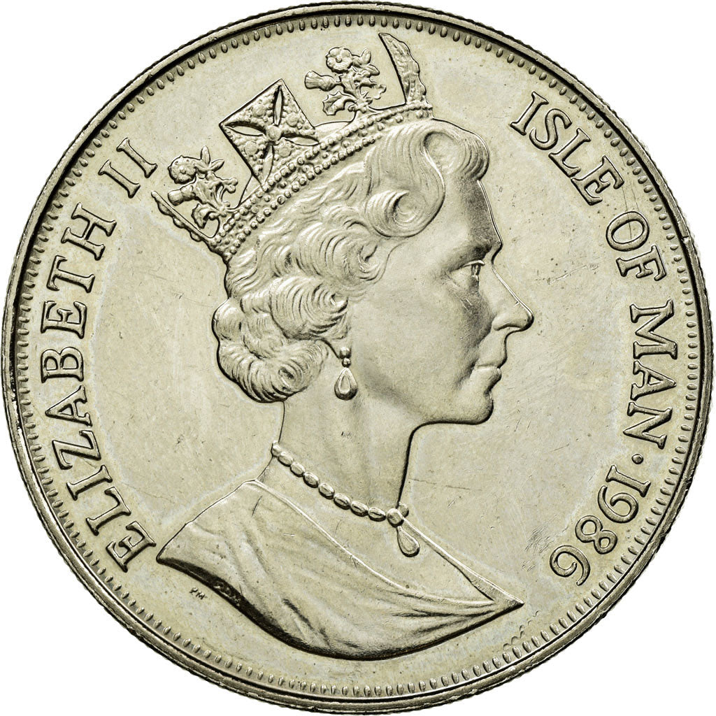Monnaie, Isle of Man, Elizabeth II, Crown, 1986, Pobjoy Mint, TTB