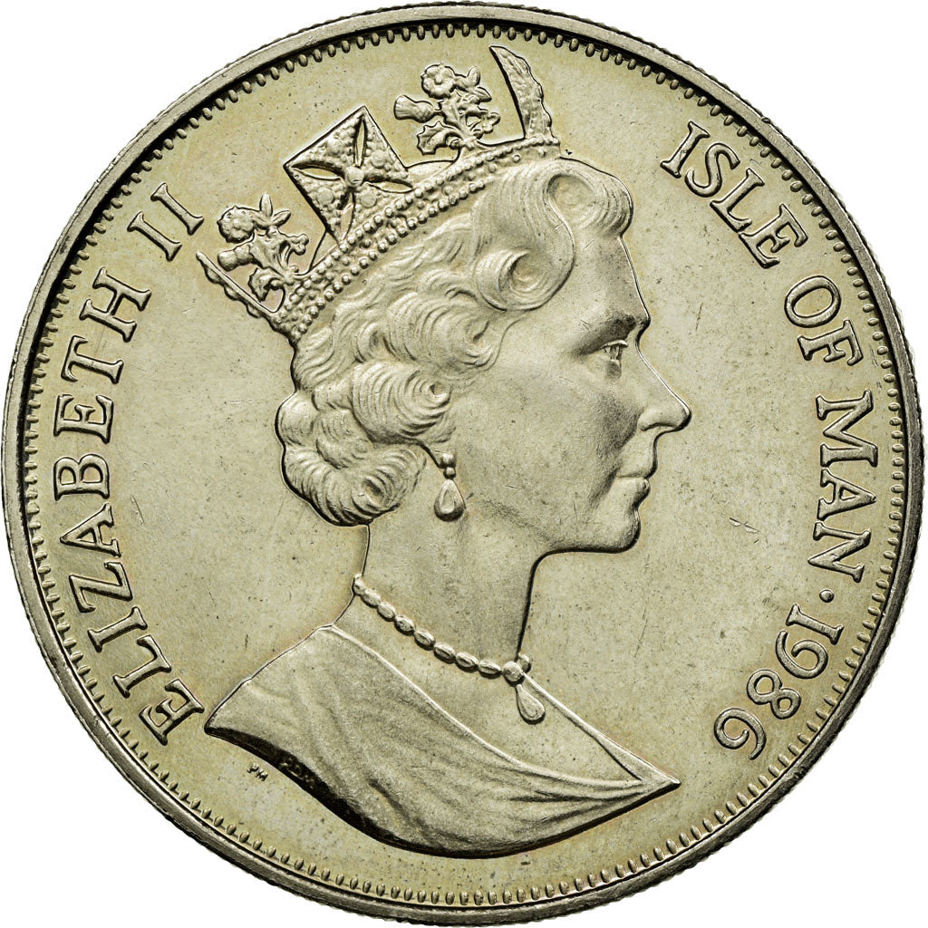 Monnaie, Isle of Man, Elizabeth II, Crown, 1986, Pobjoy Mint, TTB