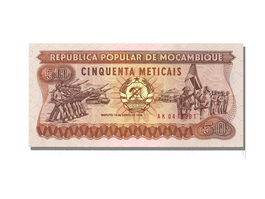Mozambique, 50 Meticais, 1986, KM #129b, 1986-06-16, UNC(65-70)