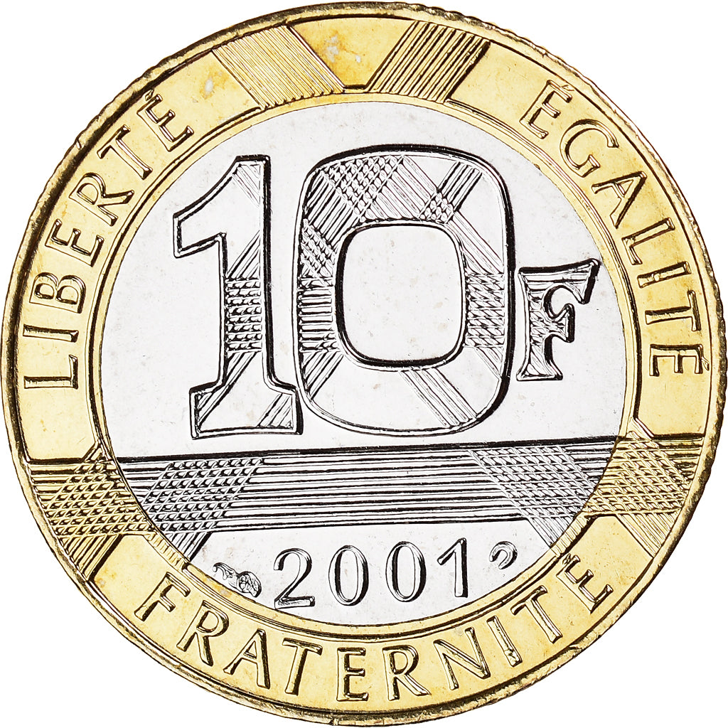 Coin, France, Génie, 10 Francs, 2001, Paris, BU, MS(65-70), Aluminum-Bronze