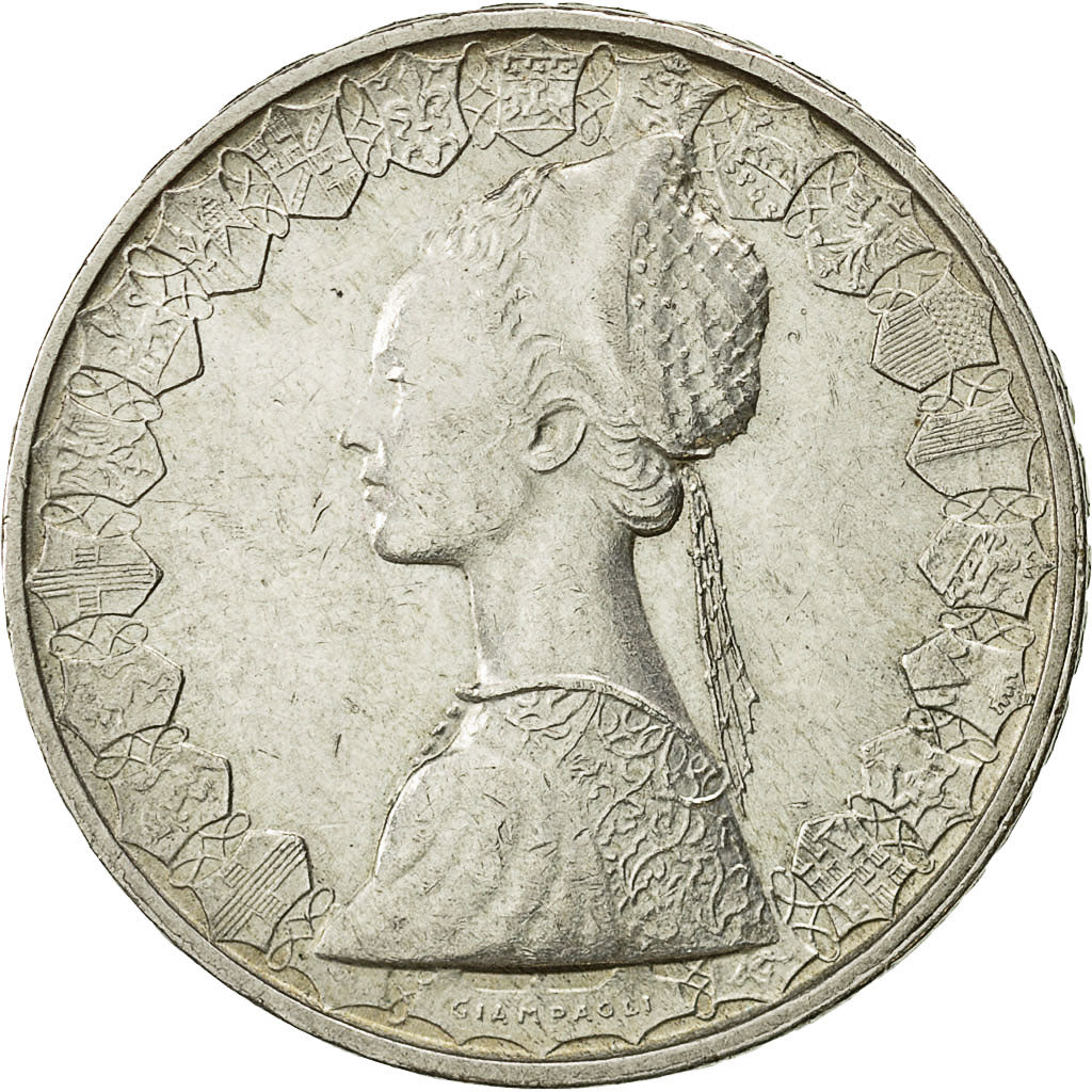 Coin, Italy, 500 Lire, 1959, Rome, VF(20-25), Silver, KM:98