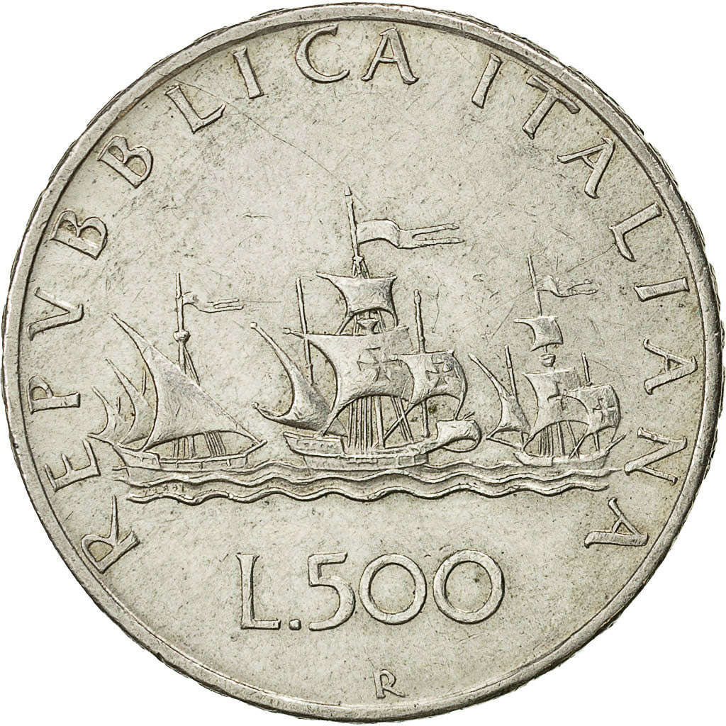 Coin, Italy, 500 Lire, 1959, Rome, VF(20-25), Silver, KM:98